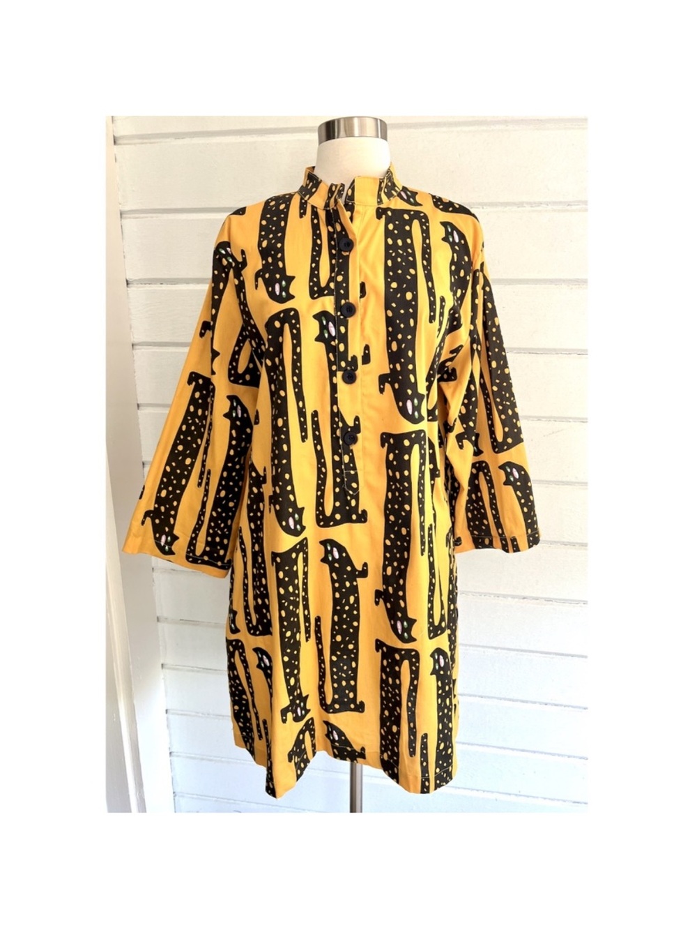 Nooworks Nico dress/tunic in yellow/black Long Cat